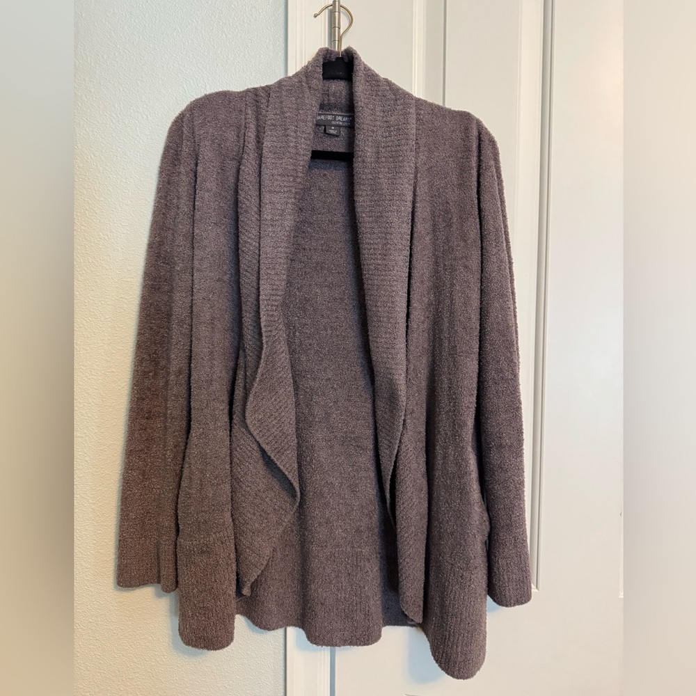 Barefoot Dreams Charcoal Knit Cardigan